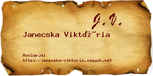 Janecska Viktória névjegykártya